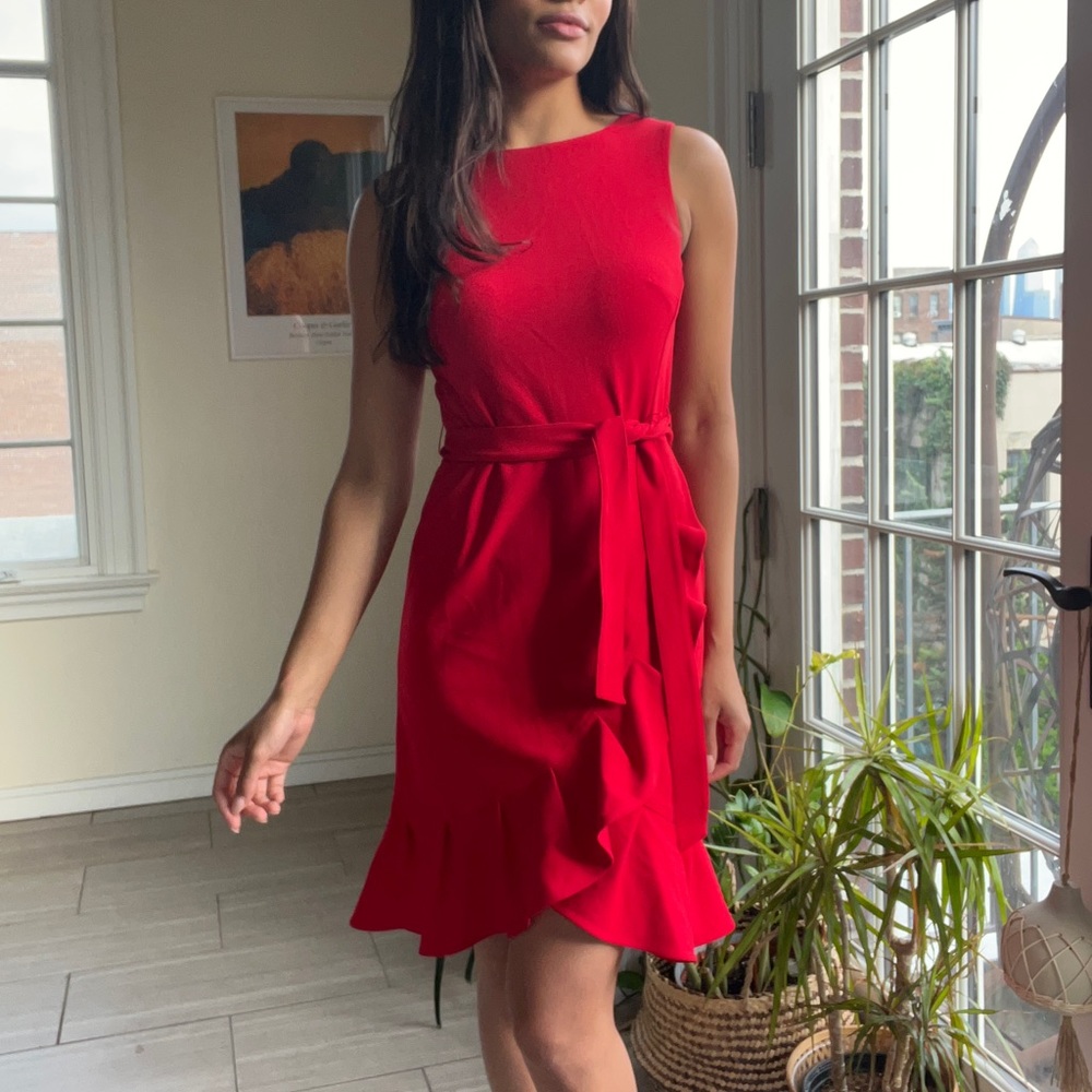 CALVIN KLEIN WORK DRESS RED- size 4